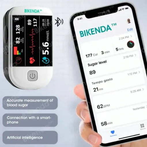 Bikenda™ 3-in-1 Advanced Health Monitor – Blood Glucose, Blood Pressure & ECG with 99.9% Accuracy - Image 5